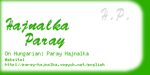 hajnalka paray business card